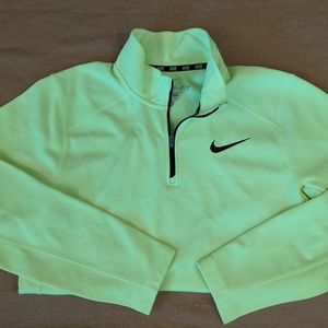 Nike Men's Therma-Fit Half Zip Neon Yellow Small